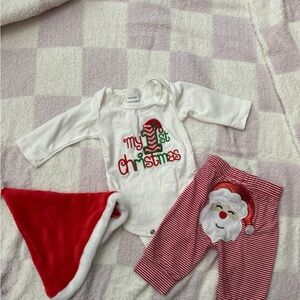 Christmas Baby Outfit with Santa Hat